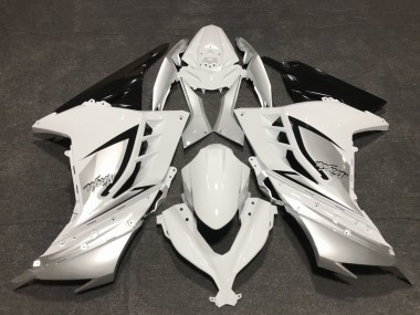 Custom 2013-2024 Kawasaki Ninja 300 Motorcycle Fairings - Glossy White Silver Black