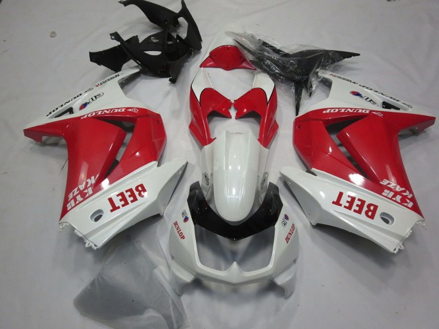 2008-2012 Kawasaki Ninja 250 Motorcycle Fairings - White Red Beet