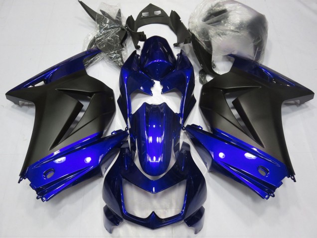 2008-2012 Kawasaki Ninja 250 Motorcycle Fairings - Blue Matte Black