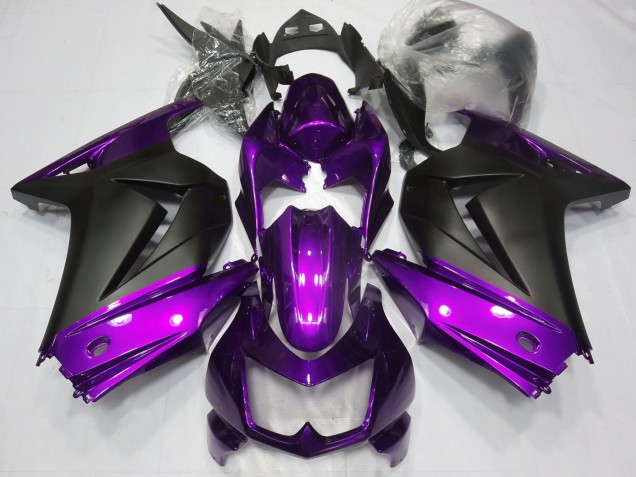 2008-2012 Kawasaki Ninja 250 Motorcycle Fairings - Purple Matte Black