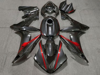 Custom 2004-2006 Yamaha R1 Motorcycle Fairings - Carbon Fiber Style Red
