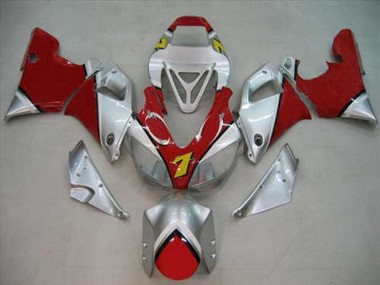 Custom 1998-1999 Yamaha R1 Motorcycle Fairings - Silver Red Yellow 7