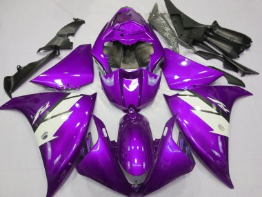 Custom 2012-2014 Yamaha R1 Motorcycle Fairings - Purple White