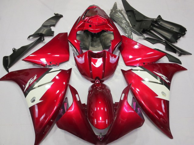 2012-2014 Yamaha R1 Motorcycle Fairings - Red White