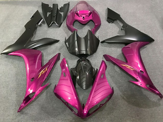 2004-2006 Yamaha R1 Motorcycle Fairings - Hot Pink Carbon Fiber Style