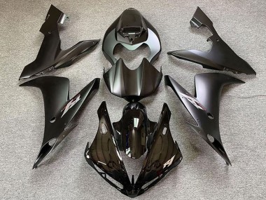 Custom 2004-2006 Yamaha R1 Motorcycle Fairings - Glossy Black Matte Black