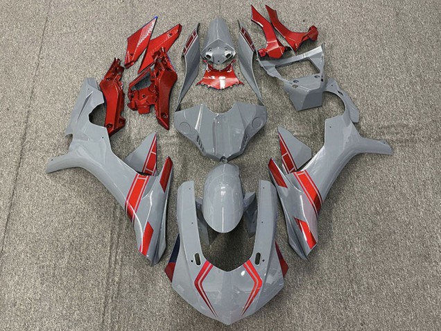 2015-2019 Yamaha R1 Motorcycle Fairings - Nardo Grey Red