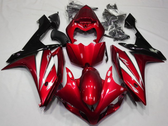 2007-2008 Yamaha R1 Motorcycle Fairings - Red White Black