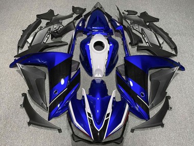 Custom 2015-2018 Yamaha R3 Motorcycle Fairings - Blue White Black