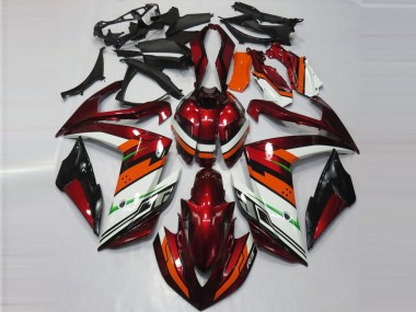 Custom 2015-2018 Yamaha R3 Motorcycle Fairings - White Red Orange Green Black