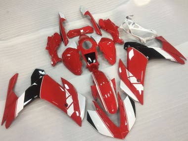 Custom 2015-2018 Yamaha R3 Motorcycle Fairing - Red White Glossy Black
