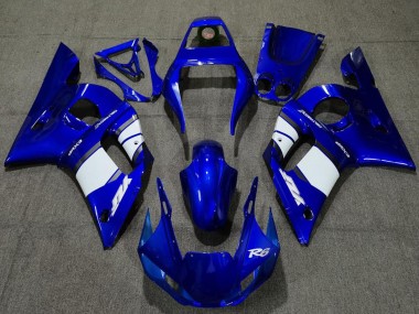 Custom 1998-2002 Yamaha R6 Motorcycle Fairings - Blue White