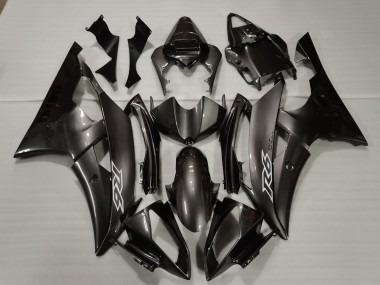 Custom 2008-2016 Yamaha R6 Motorcycle Fairings - Glossy Black White Decals