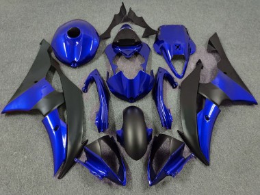 Custom 2008-2016 Yamaha R6 Motorcycle Fairing - Blue Matte Black