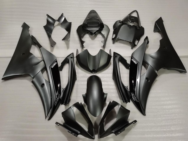 2008-2016 Yamaha R6 Bike Fairings - Glossy Black Matte Black
