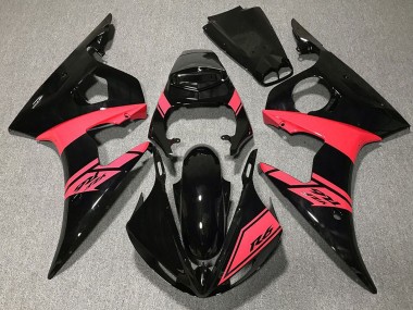 Custom 2003-2004 Yamaha R6 Motorcycle Fairings - Glossy Black Pink