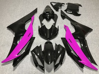 Custom 2008-2016 Yamaha R6 Motorcycle Fairings - Pink Glossy Black