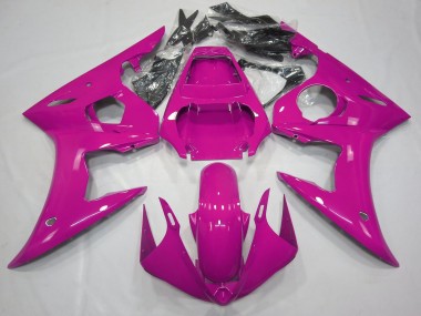 Custom 2003-2004 Yamaha R6 Motorcycle Fairings - Glossy Pink