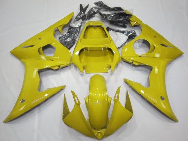Custom 2003-2004 Yamaha R6 Motorcycle Fairings - Glossy Yellow