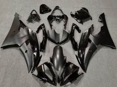 Custom 2008-2016 Yamaha R6 Motorcycle Fairings - Glossy Black Matte Black