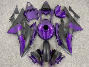 Custom 2008-2016 Yamaha R6 Motorcycle Fairings - Purple Matte Black