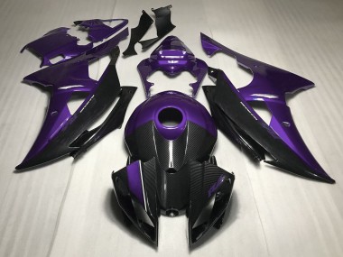 Custom 2008-2016 Yamaha R6 Motorcycle Fairings - Purple Carbon Fiber Style