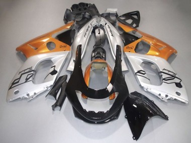 Custom 1996-2007 Yamaha YZF600R Thundercat Motorcycle Fairings - Silver Orange Black