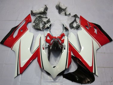 Custom 2011-2014 Ducati 899 1199 Motorcycle Fairings - White Red Green Glossy Black