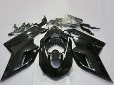 Custom 2007-2014 Ducati 848 1098 1198 Motorcycle Fairings - Glossy Black
