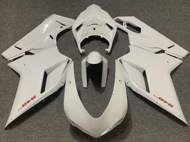2007-2014 Ducati 848 Motorcycle Fairing - Pearl White