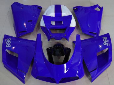 Custom 1993-2005 Ducati 996 Motorcycle Fairings - Blue Black