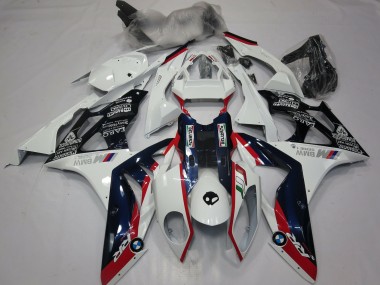 Custom 2015-2016 BMW S1000RR Motorcycle Fairings - White Red Blue Glossy Black