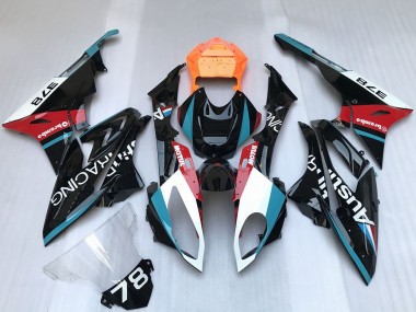 Custom 2009-2014 BMW S1000RR Motorcycle Fairings - White Blue Red Orange Motul Austin Racing