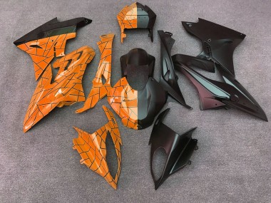 Custom 2015-2016 BMW S1000RR Motorcycle Fairings - Orange Matte Black Split