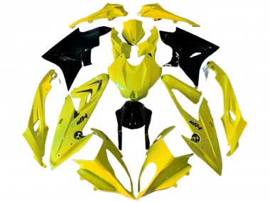Custom 2009-2014 BMW S1000RR Motorcycle Fairings - Yellow Glossy Black HP