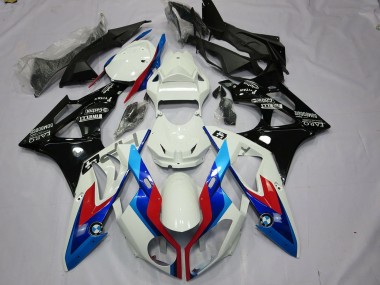 Custom 2009-2014 BMW S1000RR Motorcycle Fairings Kit - White Red Blue Glossy Black