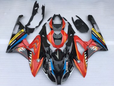 Custom 2015-2016 BMW S1000RR Motorcycle Fairings - Red Glossy Black Shark