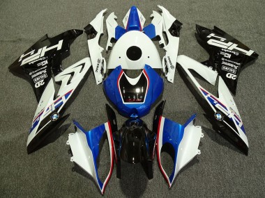 Custom 2009-2014 BMW S1000RR Motorcycle Fairings - White Red Blue Glossy Black HP