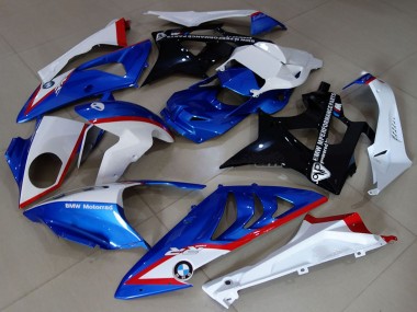 Custom 2009-2014 BMW S1000RR Motorcycle Fairings - White Red Blue Glossy Black