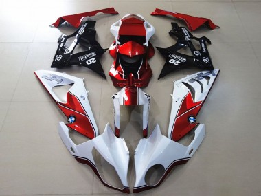 Custom 2009-2014 BMW S1000RR Motorcycle Fairings - White Red Glossy Black