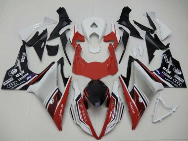 Custom 2013-2016 Triumph Daytona 675 Motorcycle Fairings - White Red Silver Glossy Black