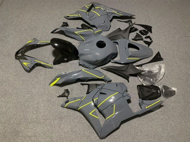 2009-2012 Honda CBR600RR Motorcycle Fairings - Dark Nardo Grey Yellow