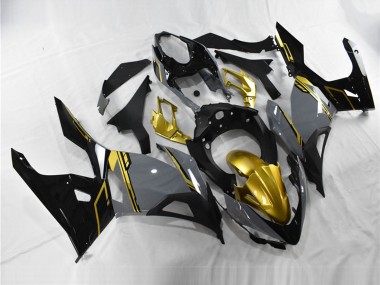 Custom 2018-2024 Kawasaki Ninja 400 Motorcycle Fairings - Nardo Grey Gold Black
