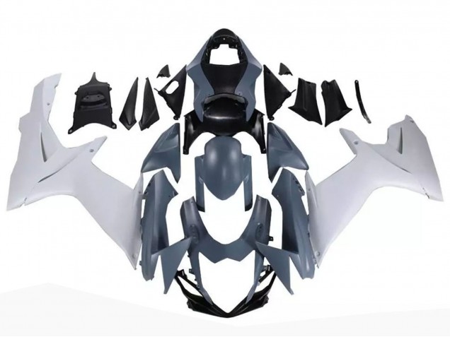 2011-2024 Suzuki GSXR 600 / GSXR 750 Motorcycle Fairings - Nardo Grey White