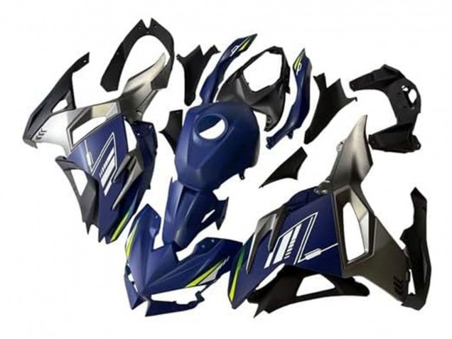 2024-2025 Kawasaki Ninja 500 EX500R Motorcycle Fairings - Blue White Yellow Silver Black