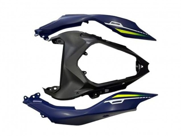 2024-2025 Kawasaki Ninja 500 EX500R Motorcycle Fairings - Blue White Yellow Silver Black