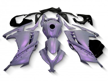 Custom 2013-2024 Kawasaki EX300 Motorcycle Fairings - Chameleon Grey Dazz Pearl Purple