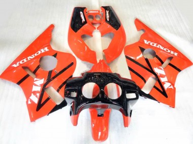 Custom 1987-1989 Honda CBR400RR NC23 Motorcycle Fairings - Orange Glossy Black