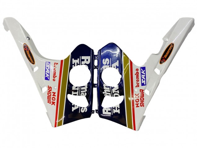 1990-1999 Honda CBR400RR NC29 Motorcycle Fairings - White Gold Red Dark Blue Rothmans