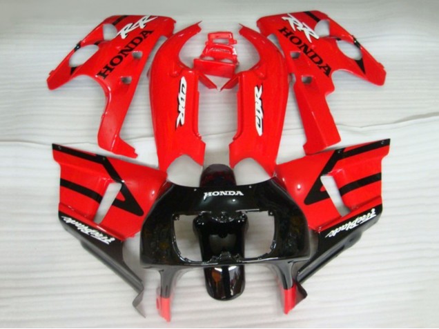 1990-1999 Honda CBR400RR NC29 Motorcycle Fairings - Red Glossy Black Fireblade